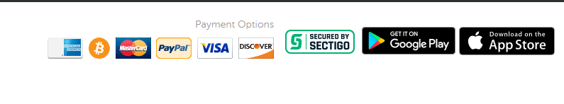 security badges on a landing page